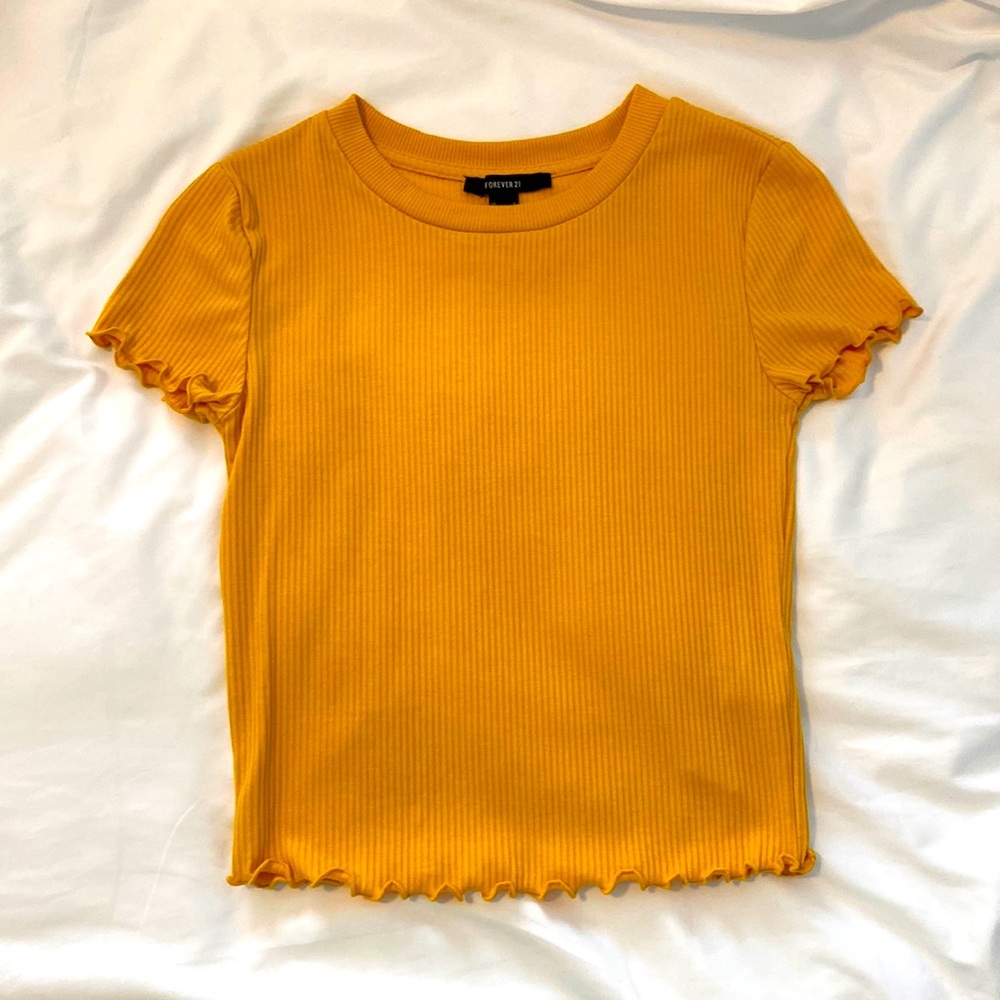 Forever 21 mustard crop top